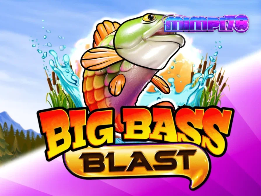 Tampilan visual slot Big Bass Blast dengan tema memancing futuristik